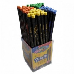 Colorino Kids grafit ceruzky s gumou 4 ks - s hviezdičkami