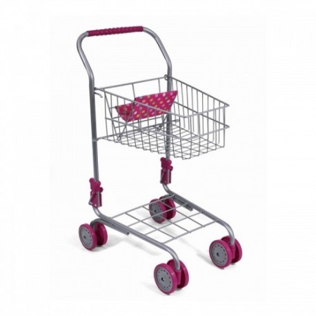 MELOBO Detský kovový vozík na nákupy - šedo-fialový