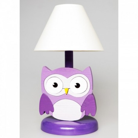 Detská nočná lampa - sova fialová