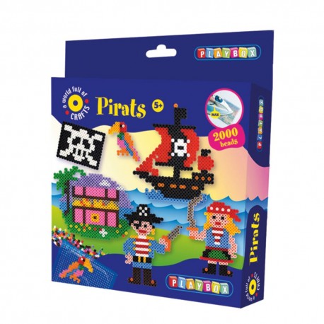 PLAYBOX Zažehľovacie korálky - set 2000 ks - Piráti