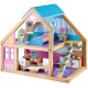 Mentari Drevený domček pre bábiky - modro-fialový