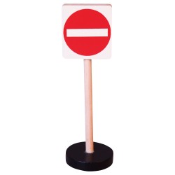 Drevená dopravná značka - zákaz vjazdu