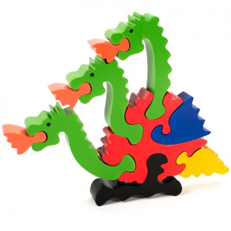 Puzzo 3D puzzle - trojhlavý drak