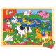 Drevené obrázkové puzzle - 20 dielov -Zvieratká na farme