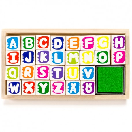Detské pečiatky - sada v krabičke - abeceda