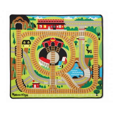 Hrací koberec pre deti 100x90 cm - železničné
