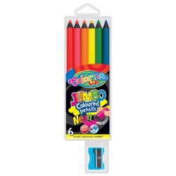 Colorino Kids farebné ceruzky 6 ks neónové hrubé