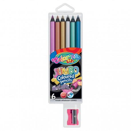 Colorino Kids farebné ceruzky 6 ks metalízované hrubé