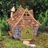 Domček pre miniatúrne záhradky - domček so zelenými dverami