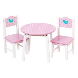 Mentari Detský drevený stôl a stoličky pre bábiky