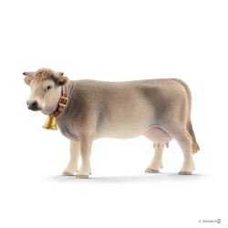 Schleich 13874 Alpská hnedá krava so zvončekom