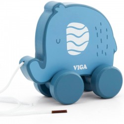 VIGA PolarB drevená hračka na ťahanie - sloník