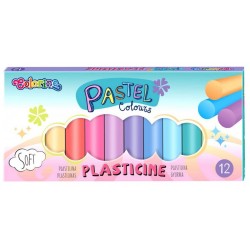 Colorino Kids farebná plastelína 12 farieb Pastel