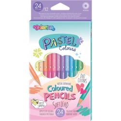 Colorino Kids farebné ceruzky Pastel 12 kusov/24 farieb