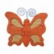Drevená dekorácia - motýlik oranžový