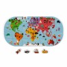 JANOD Hračka do vody puzzle Mapa sveta 28 ks J04719