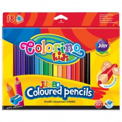 Colorino Kids farebné ceruzky 18 ks krátke Jumbo