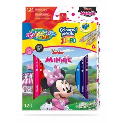 Colorino Kids farebné ceruzky JUMBO Minnie Mouse 12+1 farieb