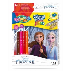 Colorino Kids farebné ceruzky JUMBO Frozen 12+1 farieb