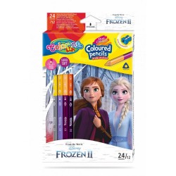 Colorino Kids farebné ceruzky 12 ks/24 farieb tenké Frozen