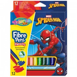 Colorino Farebné fixky 12 ks-ové Spiderman