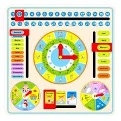 Drevený didaktický kalendár pre deti - v rumunštine