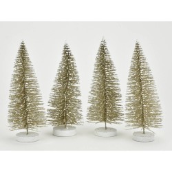 Mini dekoračné stromčeky 15 cm - 4 kusy