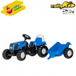 Rolly Toys Detský šlapací traktor Kid Landini s vlečkou