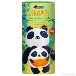 AVENIR Plyšová hračka na šitie - Panda s mláďaťom