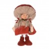 Jesenná dekorácia - Škriatok s hríbikovou čiapkou 26 cm - dievča