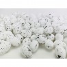 Polystyrénové vajíčka 3x4 cm-ové 120 kusov - strakaté biele