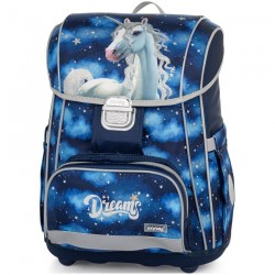 OXY BAG Školská taška pre prvákov PREMIUM Unicorn Dreams